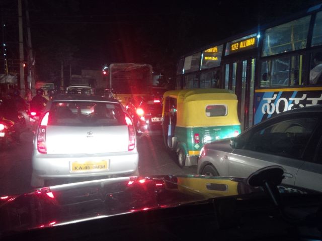 Bangalore has traffic.