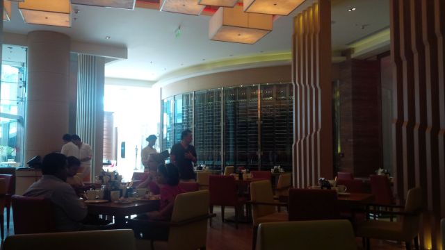 My view from breakfast in the hotel.