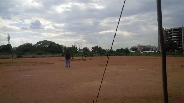 Ciber India Cricket Tournament.  Fielding is "Business Consulting".  I was grateful to be added to the Management Team. Batting from our team is Kishore. I scored a couple runs.