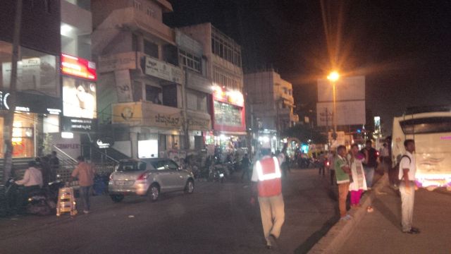 Bangalore at night.