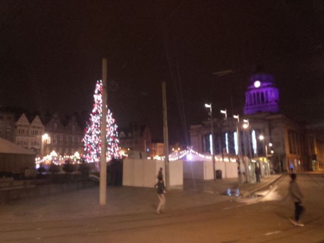 Christmas Village in the center of city.