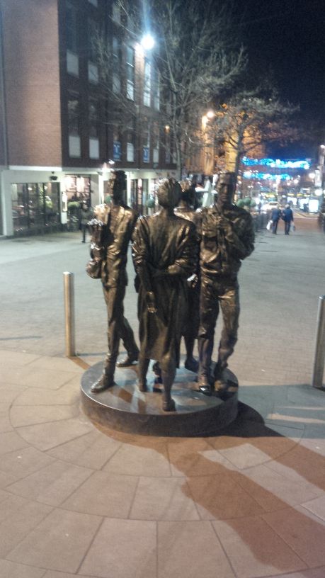 Statue outside the hotel.