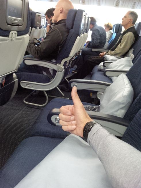 I have no seat mates.  Yay!