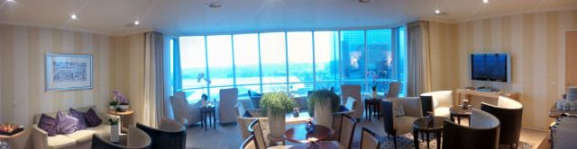 The hotel lounge. I discovered panorama setting on my camera :-)