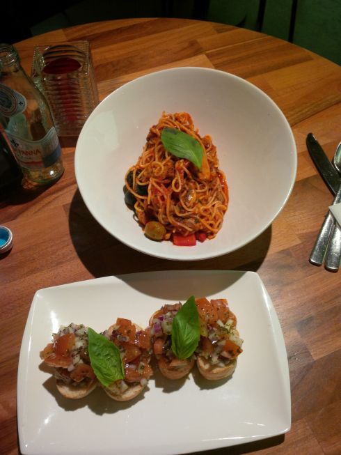 I opted for Italian dinner...