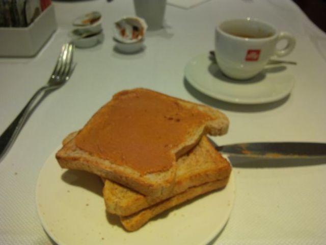 Peanut butter execution was lackluster. Too gritty.  At least there was espresso.