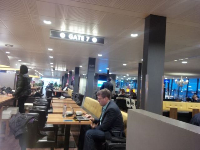Hanging out in Rotterdam's airport.