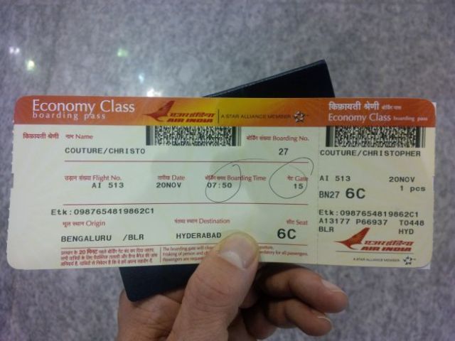Air India, first time. Checked in. Now...