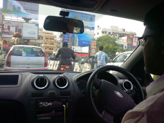 Pics from what would be an Rs2000 cab ride.