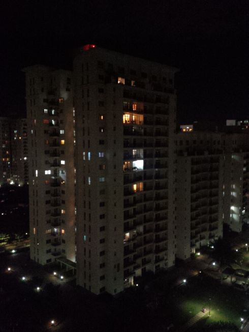 Views off Goutham and Jaya's porch into their complex.