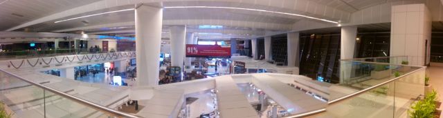 Inside the terminal.