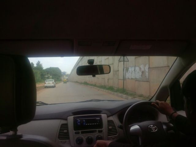 Getting onto a main road.