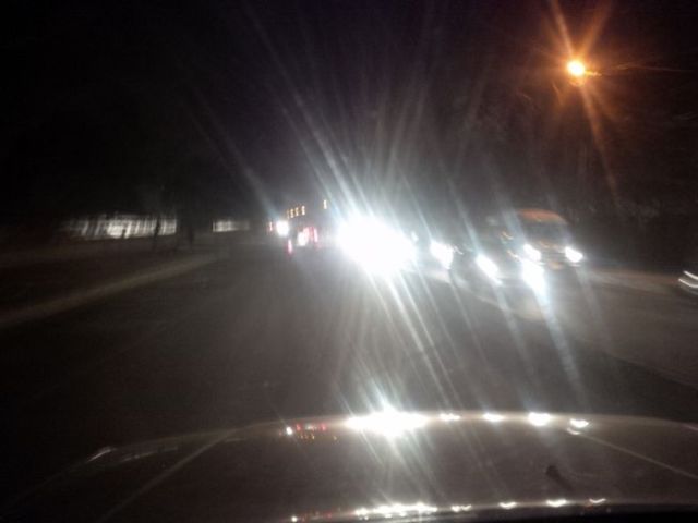 Driving back to the hotel as Friday comes to a close.