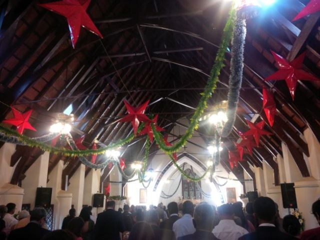 This Indian wedding is rooted in Christianity, and thus the visual is much more like a wedding I  might see in the US.