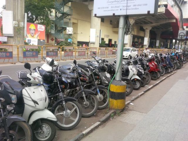 Sandeep and I strolled down MG Road.