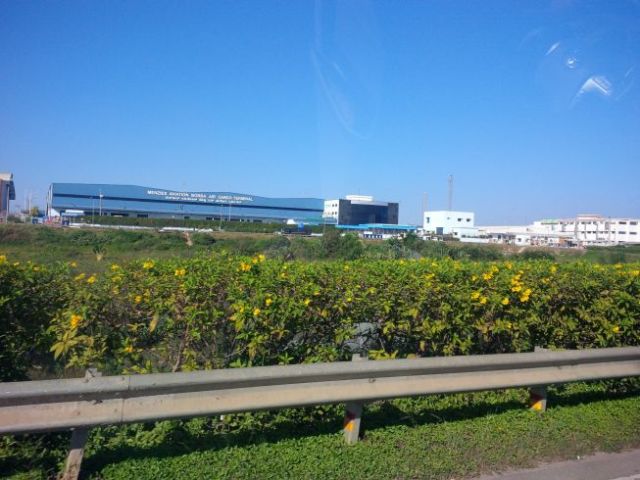 Seeing the airport in the daylight for only the second time.