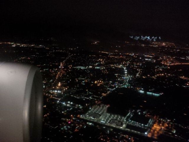 Hello, New York, on a very early Thursday after several movies and sleeping in a lie-flat seat.